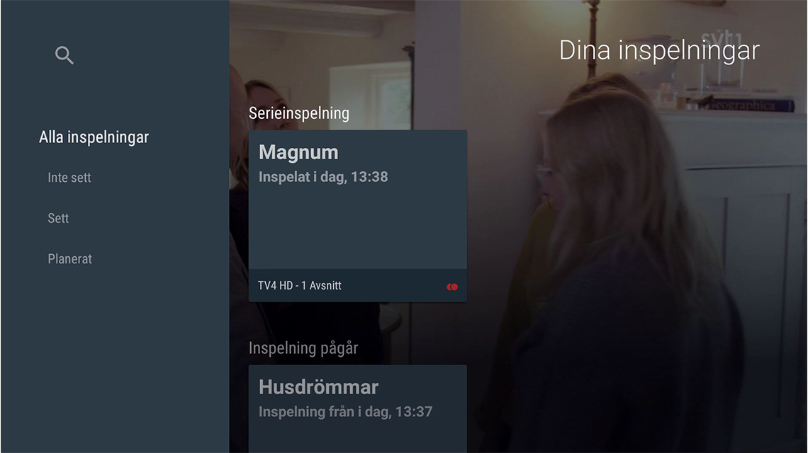 Hitta inspelningar