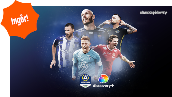 Allsvenskan från discovery+ med tv-paket Premium