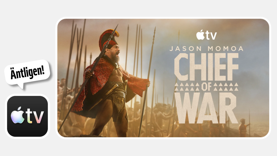 Apple TV logo + the banner for the series "chief of war"