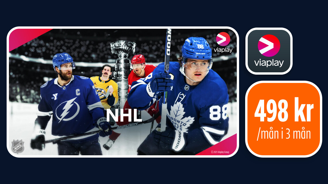 Följ ditt favoritlag och ta del av spänningen hela säsongen. Se NHL med tillvalspaketet Viaplay Total.