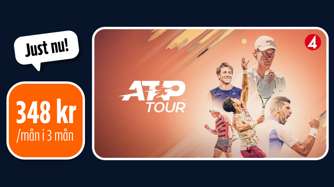 Följ ATP Finals 9-16 november 2025 med tillvalspaketet TV4 Play Sport. 
