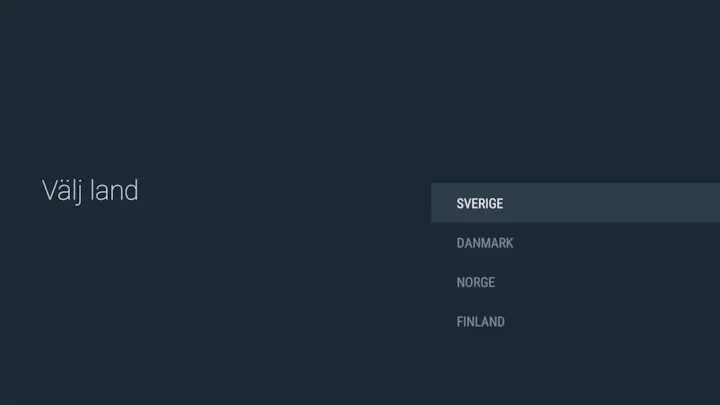 Välj land