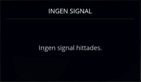 ingen signal