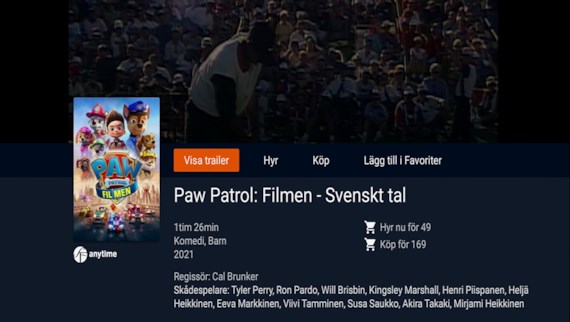 Hyra eller köpa filmer och serier