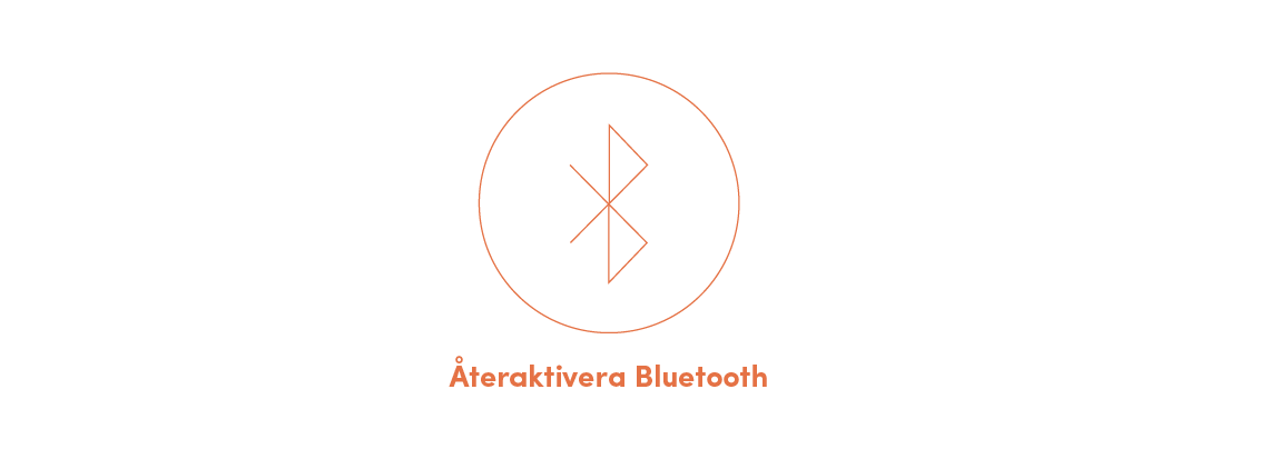 Återaktivera bluetooth i fjärrkontrollen