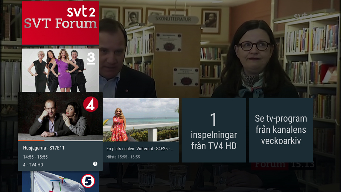 Genväg till tv-kanalerna med hjulet