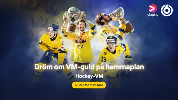 Streama hockey VM 2025 med Viaplay och Allente