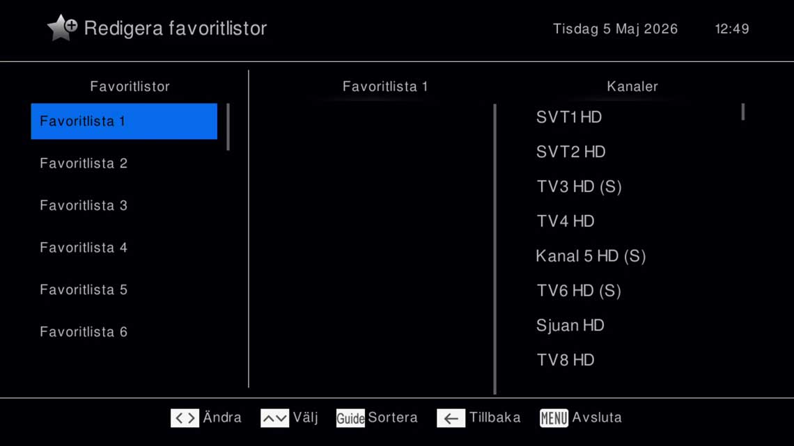 Favoritlistor Basic